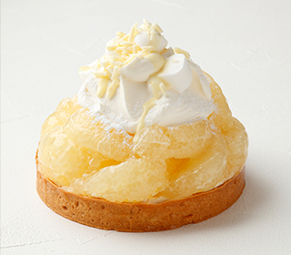 グレープフルーツとホワイトチョコレートのタルト